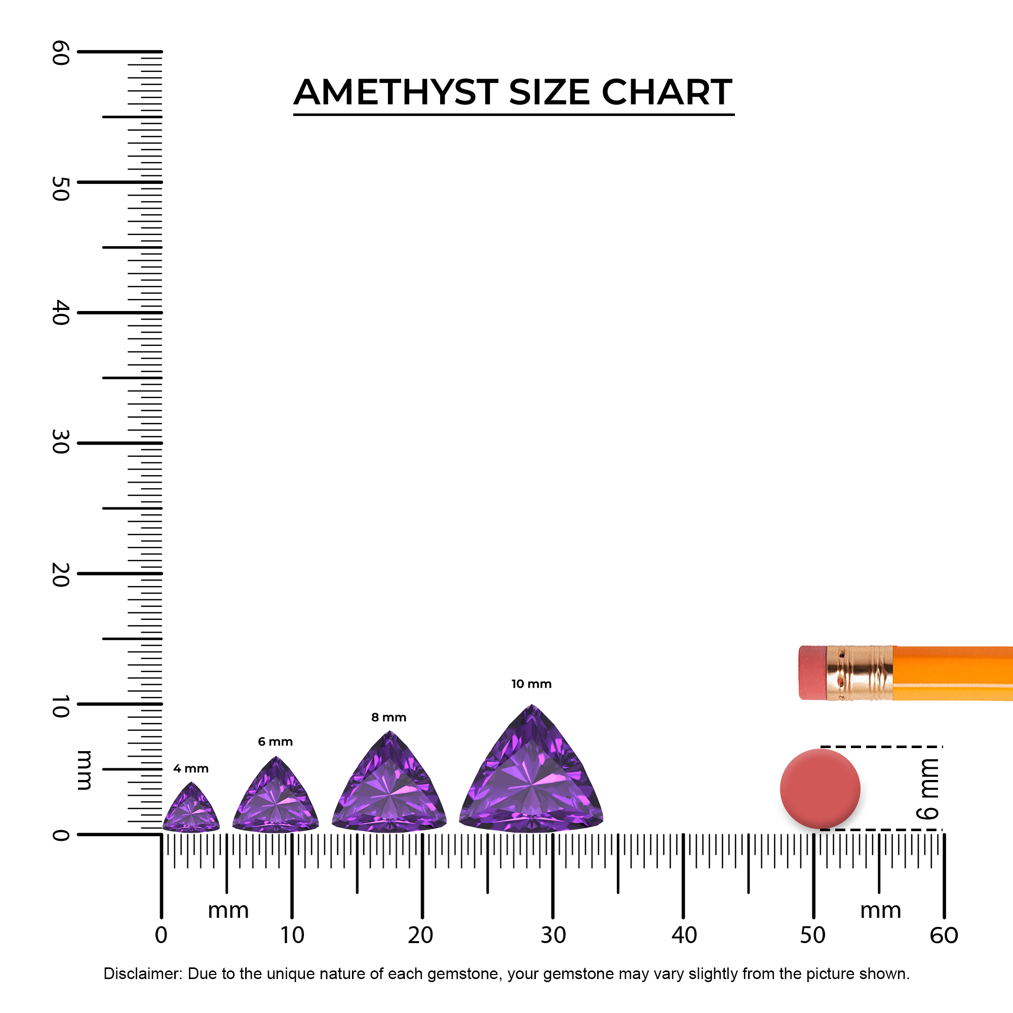 Lab Grown Amethyst Trillion Solitär Anhänger Halskette für Frauen (Silber, Gold) - Bild 7 von 24