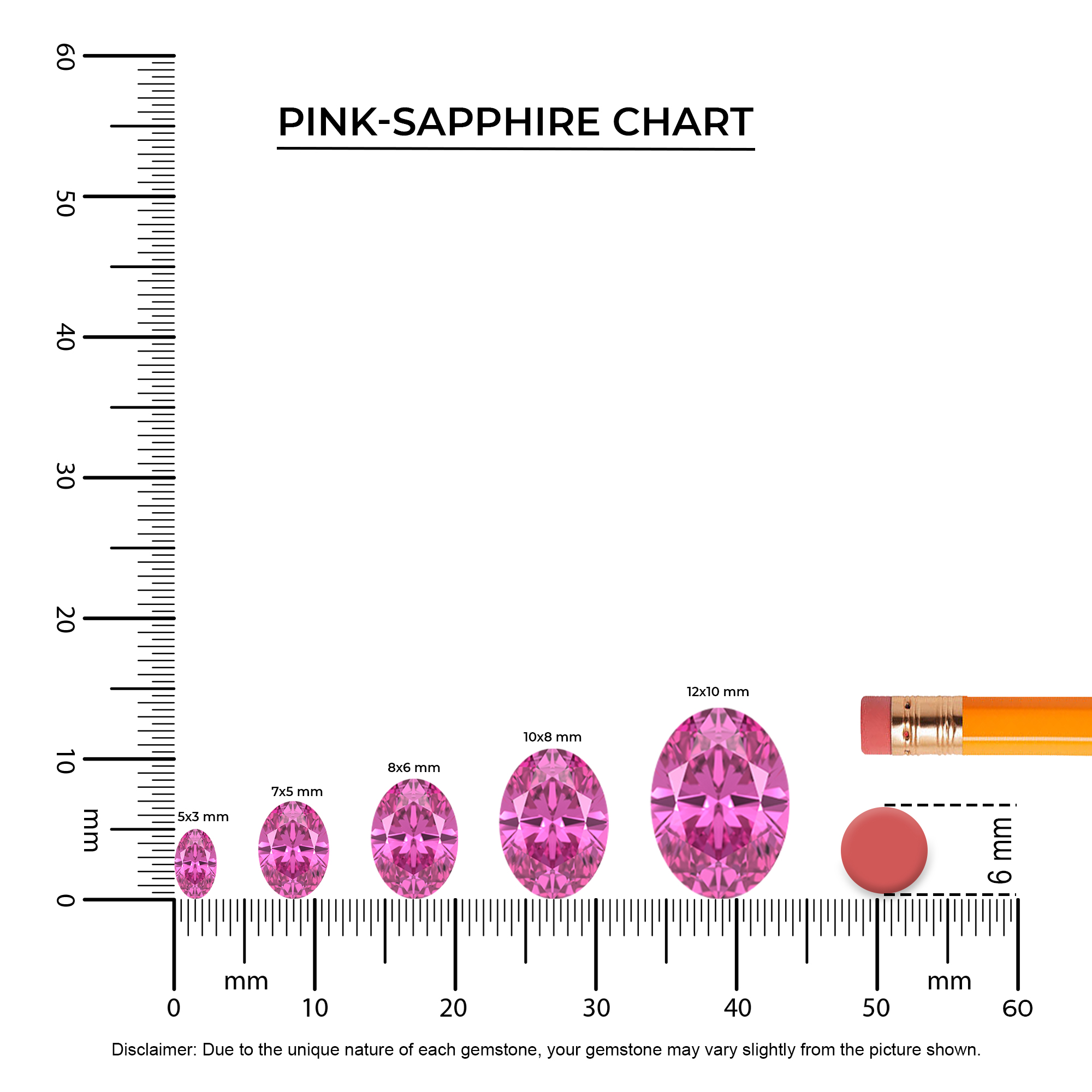 Lab Grown Rosa Saphir Solitär Anhänger Halskette für Frauen (Silber, Gold) - Bild 7 von 24