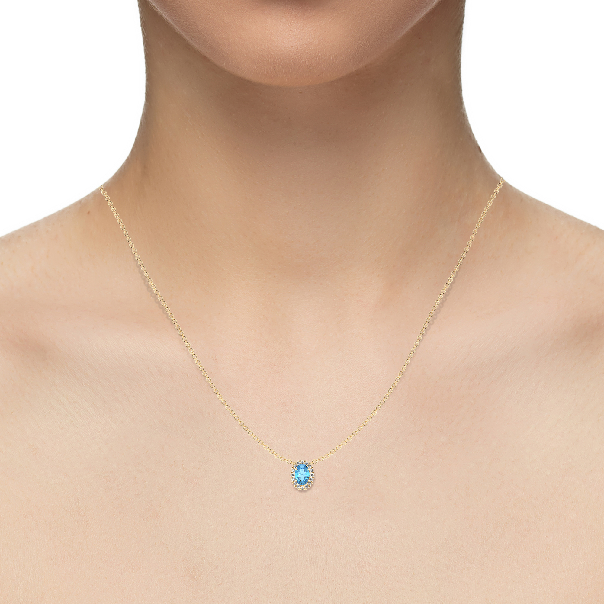 Lab Grown Rosa Saphir Solitär Anhänger Halskette für Frauen (Silber, Gold) - Bild 10 von 24